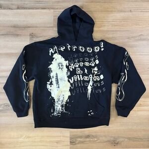 New Metro Boomin 2022 Heroes And Villains Tour Black Pullover Hoodie Size XL Rap